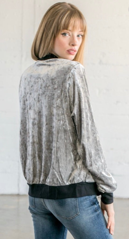 Velvet Bomber Jacket