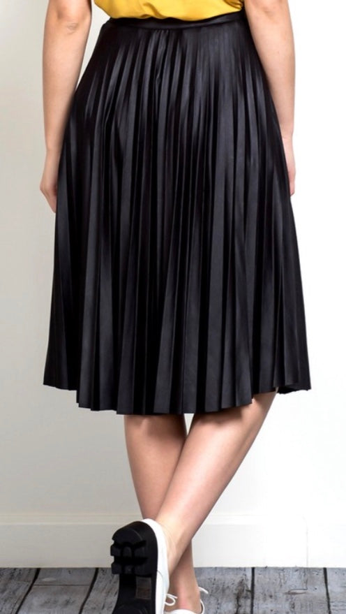 Pleated Midi Skirt