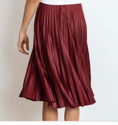 Pleated Midi Skirt