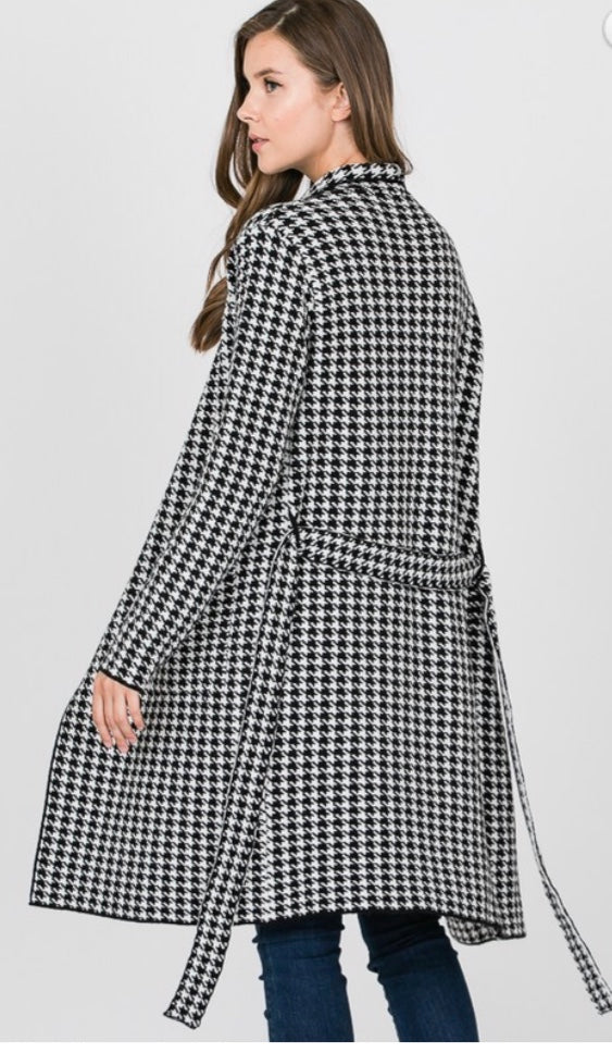 Houndstooth Print Jacket