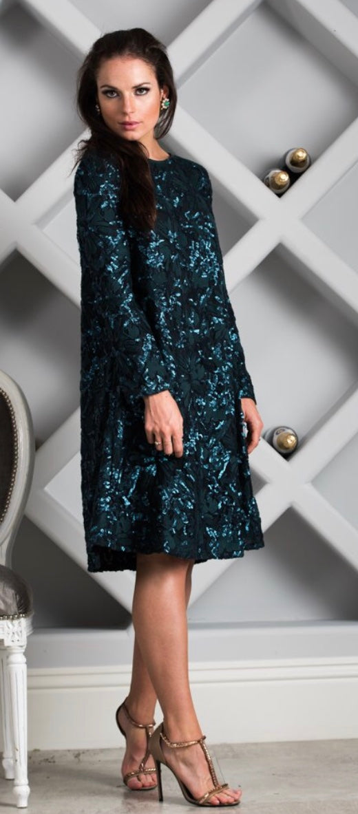 Sequin Dress (Turquoise)
