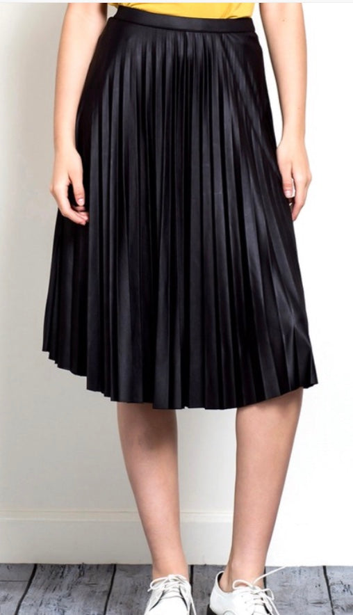 Pleated Midi Skirt