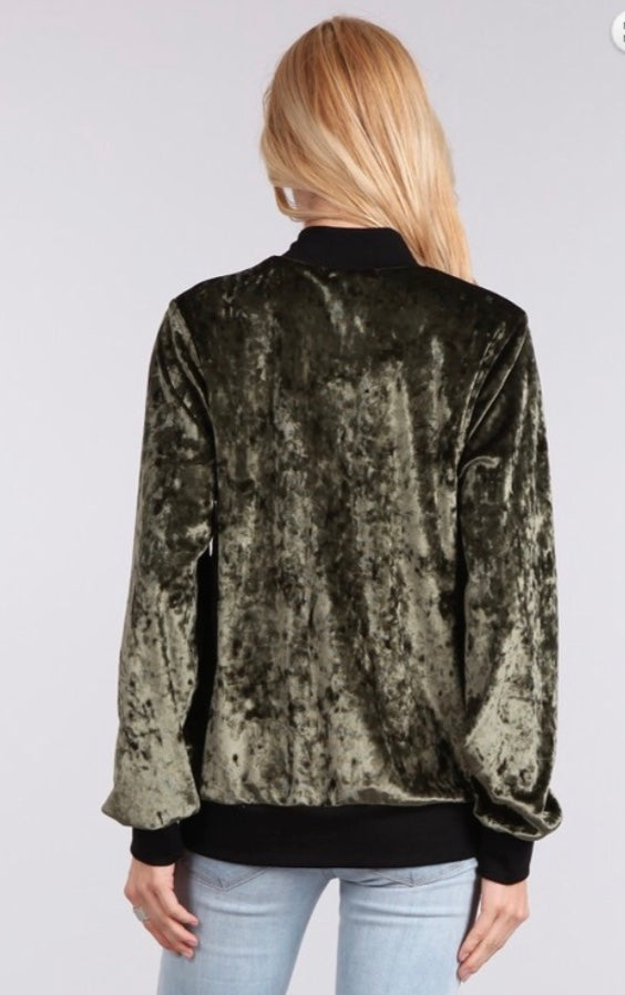 Velvet Bomber Jacket